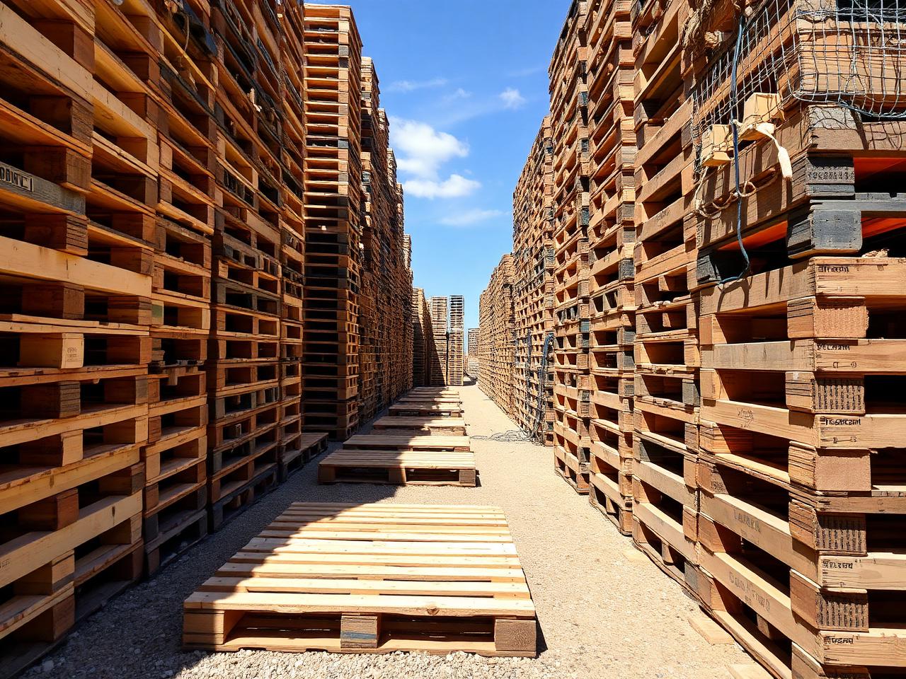Pallet recycling yard